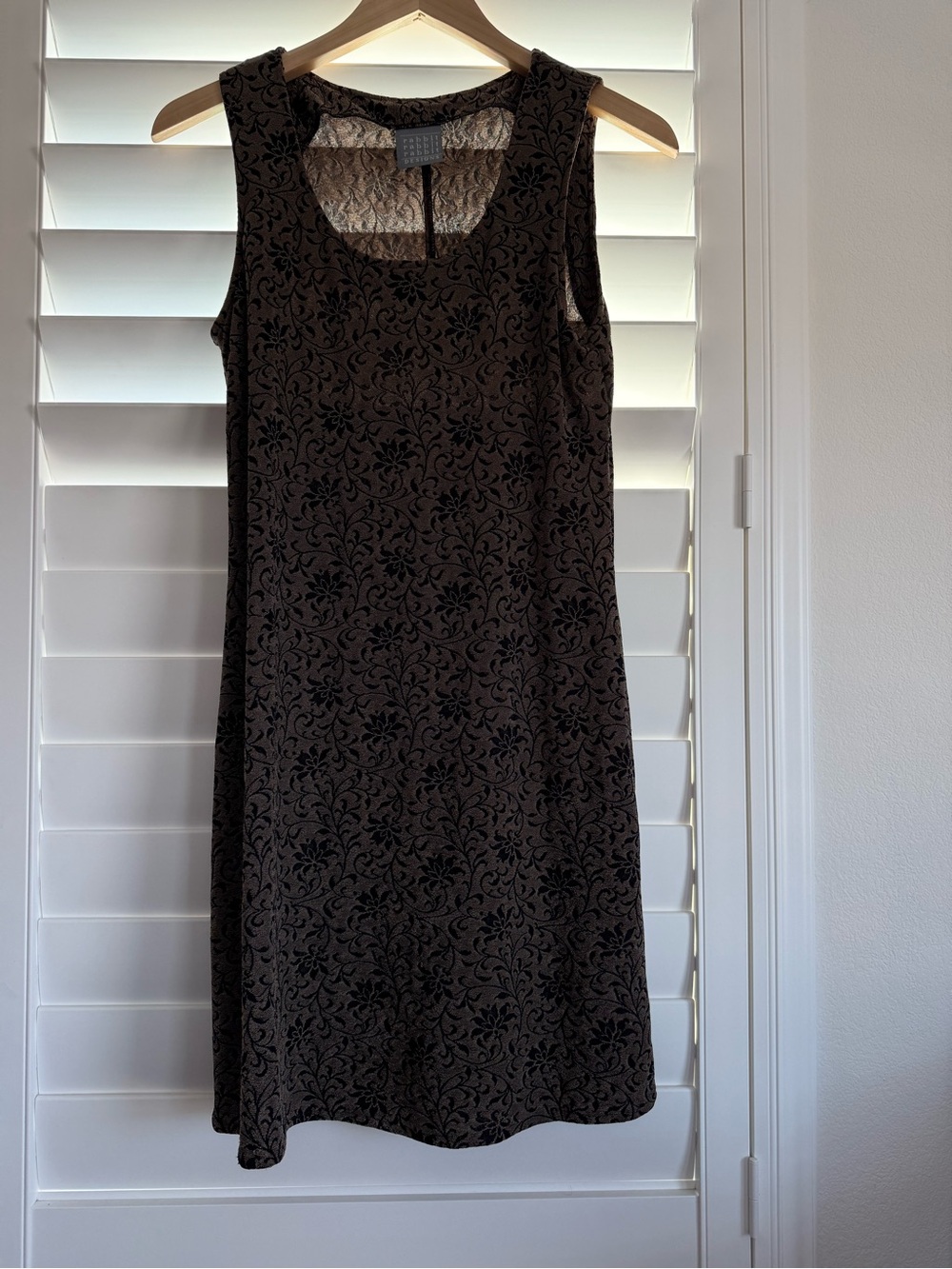 Rabbit Rabbit Rabbit Brown Floral-Print Mini Dress - Picture 2 of 4